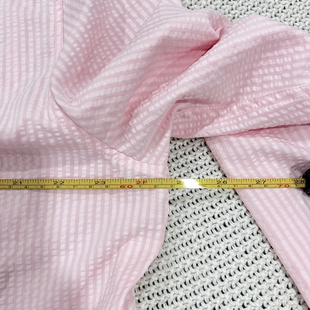 Perry Ellis Men's Light Pink Striped Button Down Shirt - Picture 8 of 11